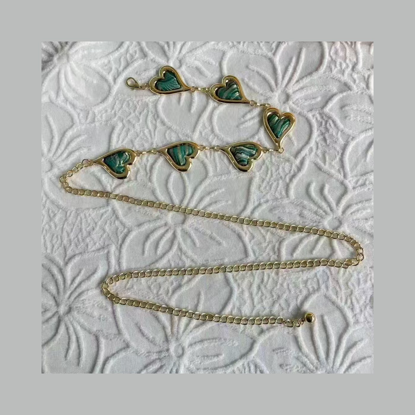 Gold Triangle Enamel Waist Chain